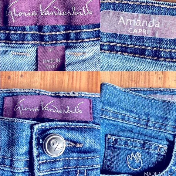 Gloria Vanderbilt Amanda Capri Denim 8P Women’s - Picture 4 of 14